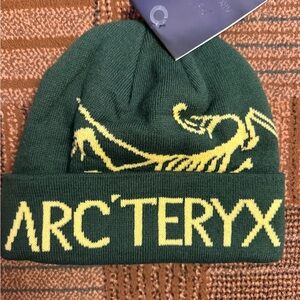 Arc'teryx Green and Yellow Beanie Hat